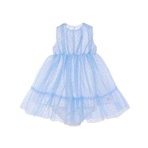 Vestido de Festa Bebê Feminino Tule Dress - AZUL BEBE
