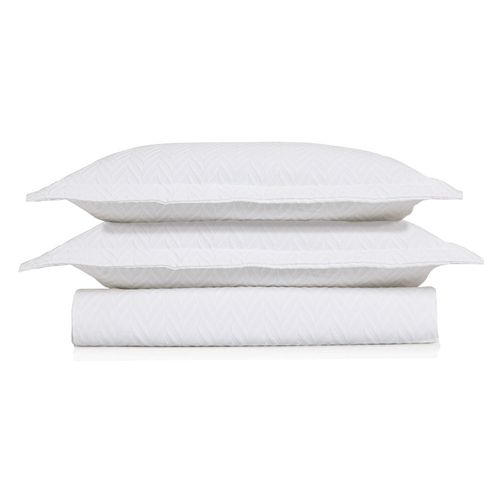 Colcha Casal Piquet Jacquard Calabria - BRANCO