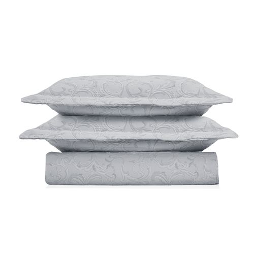 Colcha Casal Piquet Jacquard Andria - CINZA