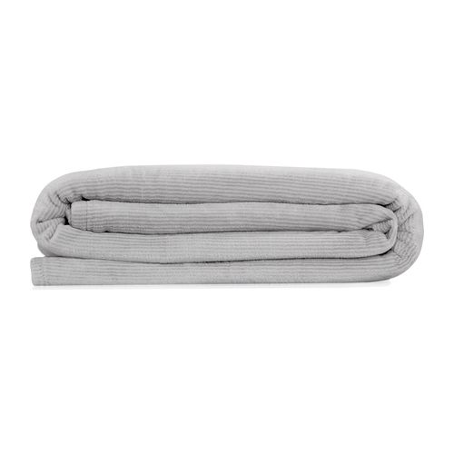 Manta de Casal Plush Alpes Tessi - CINZA