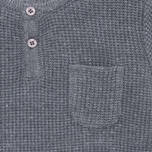 Blusa Tricot Infantil Masculina Manga Longa Ponto Arroz - CINZA CHUMBO