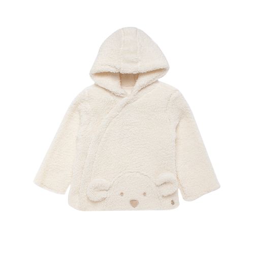 Casaco de Bebê Unissex Ovelhinha com Urso - OFF WHITE