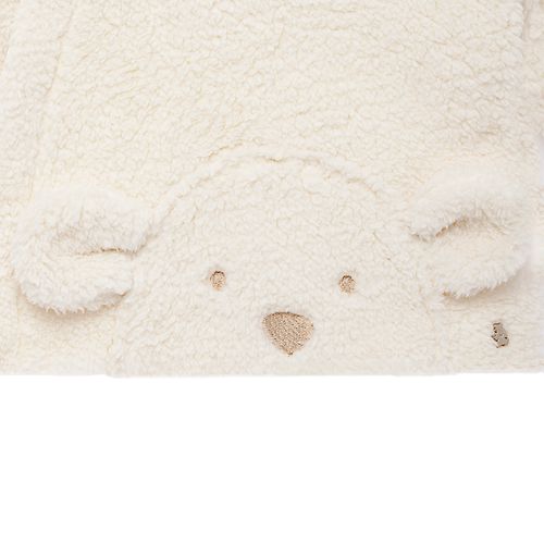 Casaco de Bebê Unissex Ovelhinha com Urso - OFF WHITE