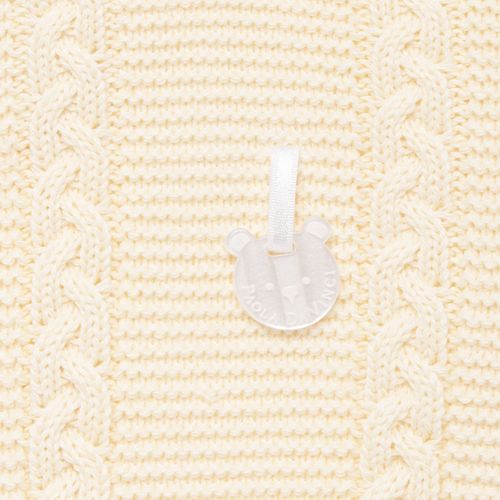 Saída de Maternidade Feminina Tricot Ponto Arroz Tranças - AMARELO