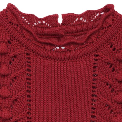 Conjunto de Saída de Maternidade Feminina Tranças - VERMELHO