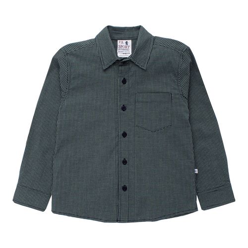 Camisa Infantil Masculina Manga Longa com Bolso - VERDE