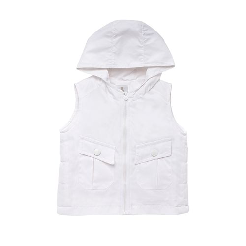 Colete de Bebê Masculino Matelassê - BRANCO