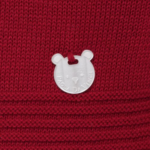 Saída de Maternidade Masculina Tricot Canelada - VERMELHO