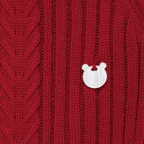 Saída de Maternidade Masculina Tricot Canelada - VERMELHO