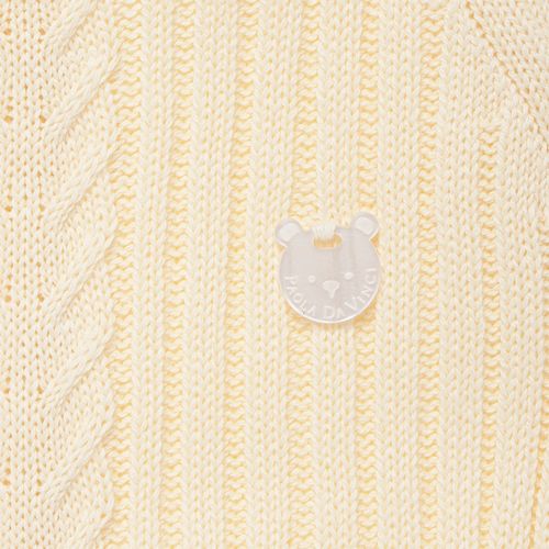 Saída de Maternidade Masculina Tricot Canelada - AMARELO