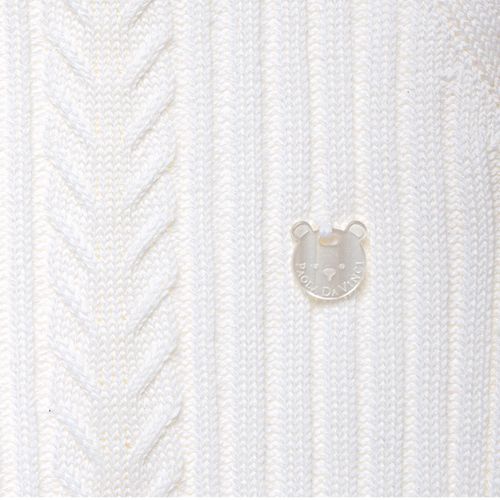Saída de Maternidade Masculina Tricot Canelada - BRANCO