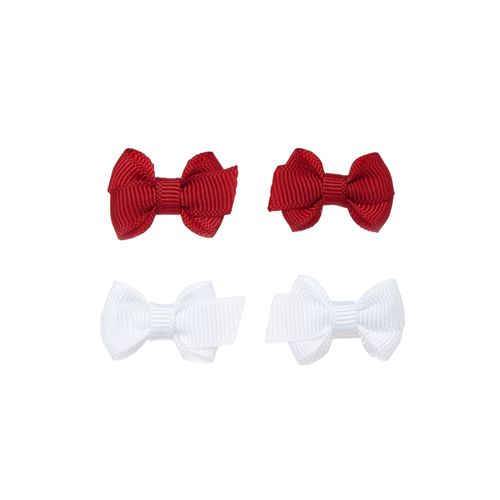 Kit de Lacinhos de Cabelo Bebê Gorgurão - BRANCO/VRM