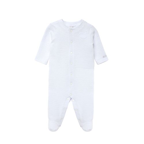 Macacão de Bebê Unissex Longo Matelassê - BRANCO