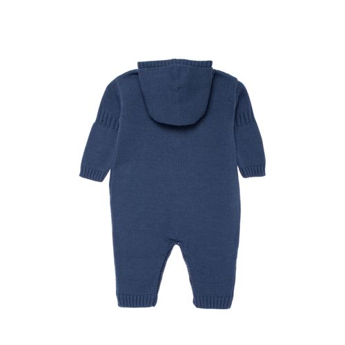 Saída de Maternidade Masculina Tricot Ponto Trança - AZUL JEANS