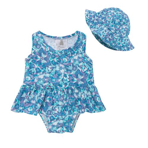 Biquíni de Bebê Feminino Paradise Tie Dye - AZUL