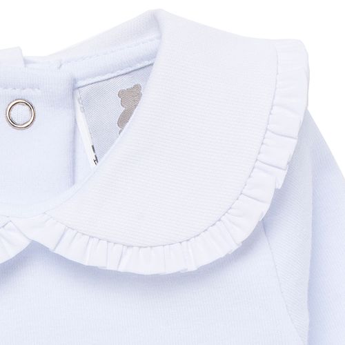 Body de Bebê Feminino Algodão com Gola - BRANCO