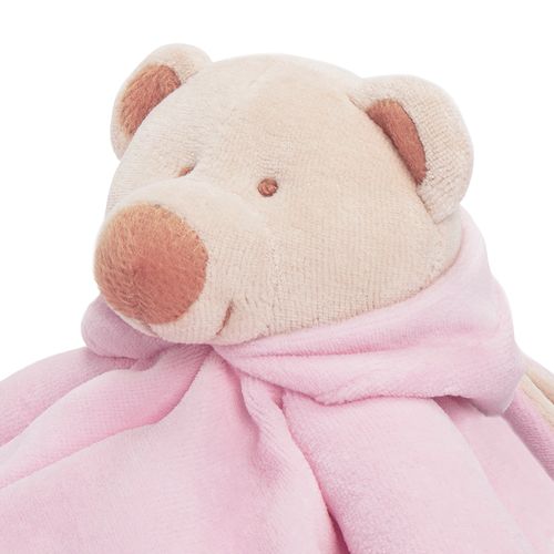 Naninha de Bebê Urso com Capuz - ROSA