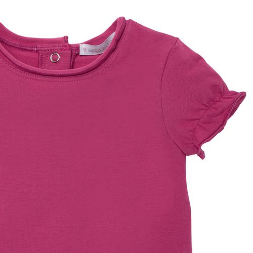 Camiseta de Bebê Feminina Manga Curta Frufru - PINK