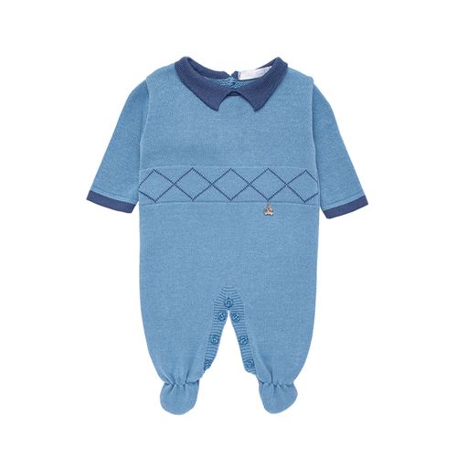 Saída de Maternidade Masculina Gola Polo Losango - AZUL CANTO/AZUL