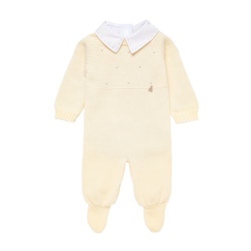 Saída de Maternidade Masculina Completa Tricot Poás - AMARELO/CINZA