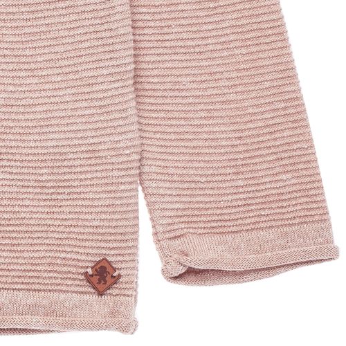 Blusa Tricot Infantil Masculina Manga Longa Canelada - KAKI