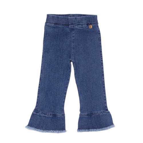 Calça Jeans de Bebê Feminina Flare - AZUL MARINHO