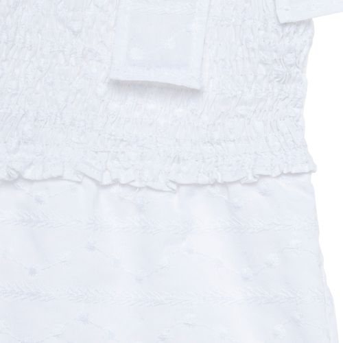 Macaquinho Infantil Feminino Laise Flores - BRANCO