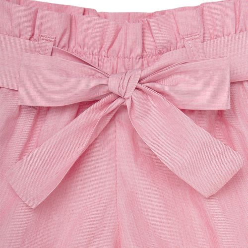 Shorts Infantil Feminino Ravel Fio 60 Listrado - VERMELHO