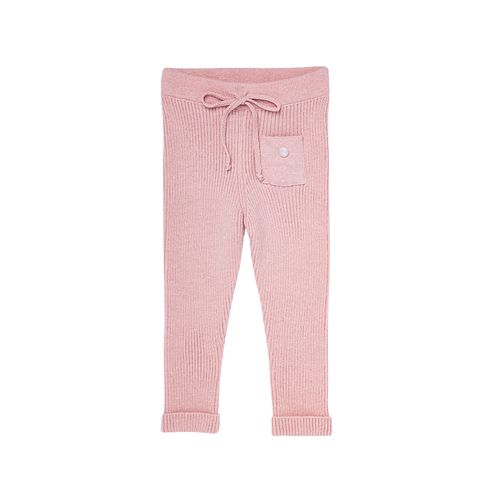 Legging de Bebê Feminina Tricot Canelado - ROSE