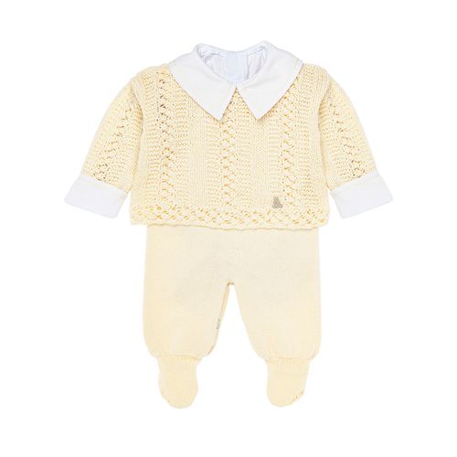 Saída de Maternidade Masculina Completa Tricot Adorabile - AMARELO