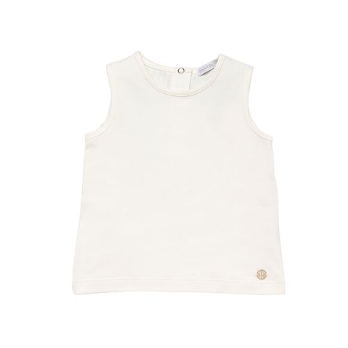 Regata de Bebê Feminina com Laço Tulipas - OFF WHITE