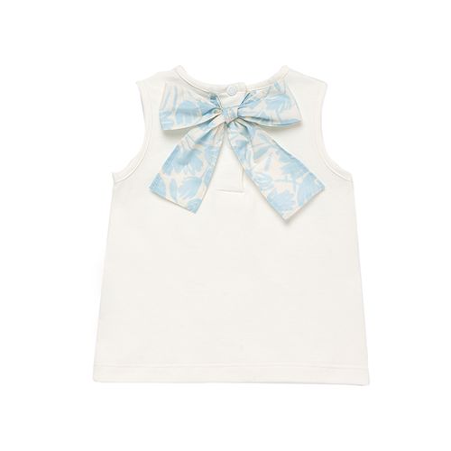 Regata de Bebê Feminina com Laço Tulipas - OFF WHITE