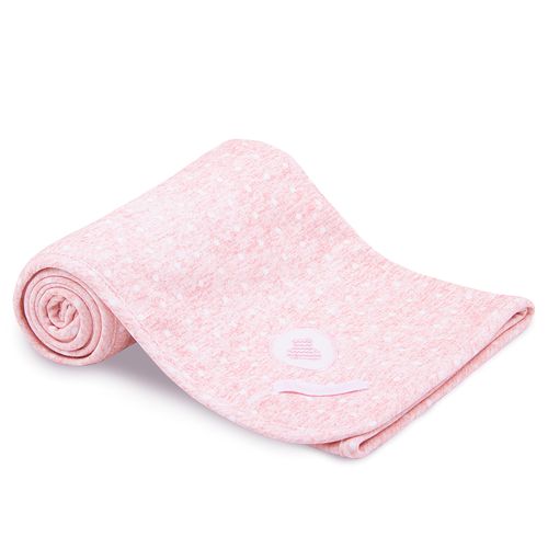 Manta de Bebê Algodão Egípcio Poá - ROSA