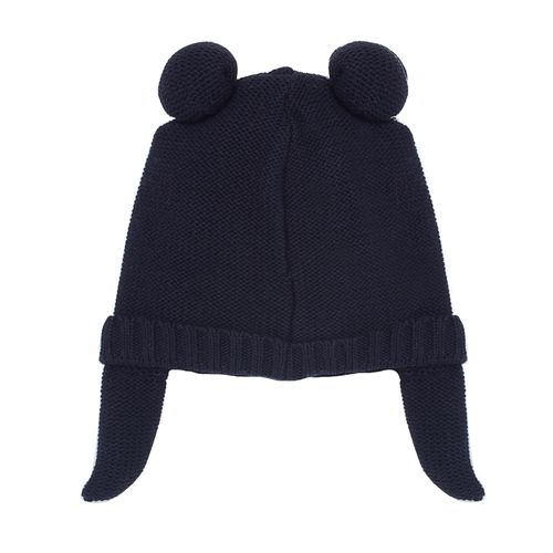 Gorro de Bebê com Protetor de Orelhas - AZUL PROFUNDO