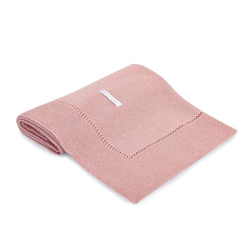 Manta para Saída de Maternidade Tricot Liscio - ROSA MESCLA