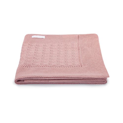 Manta para Saída de Maternidade Tricot Treccia - ROSA MESCLA