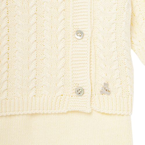 Saída de Maternidade Masculina com Manta Tricot - AMARELO
