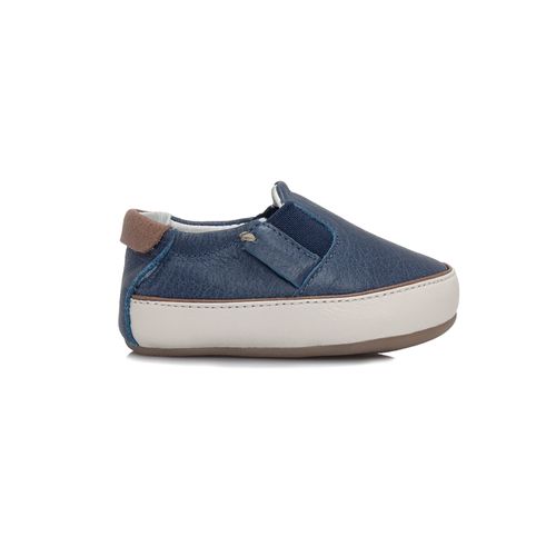 Tênis de Bebê Masculino Couro Iate - AZUL MARINHO