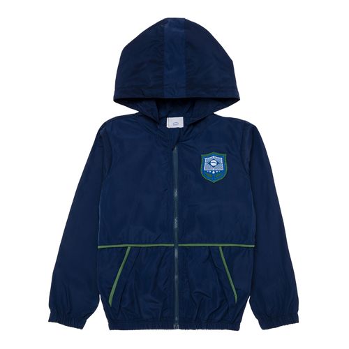 Jaqueta Corta Vento Infantil Unissex Bicolor Brasil - AZUL MARINHO