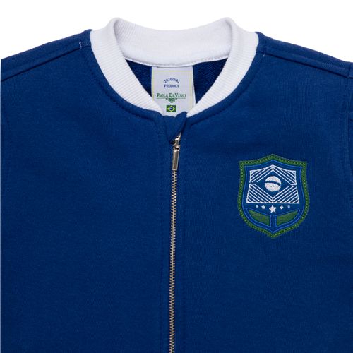 Casaco Moletom de Bebê Unissex Brasil - AZUL
