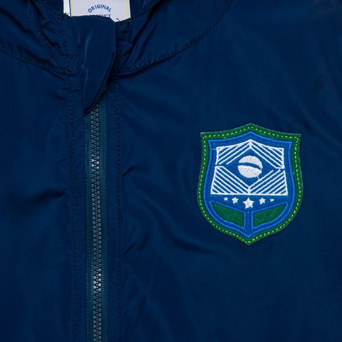 Jaqueta Corta Vento Infantil Unissex Bicolor Brasil - AZUL MARINHO