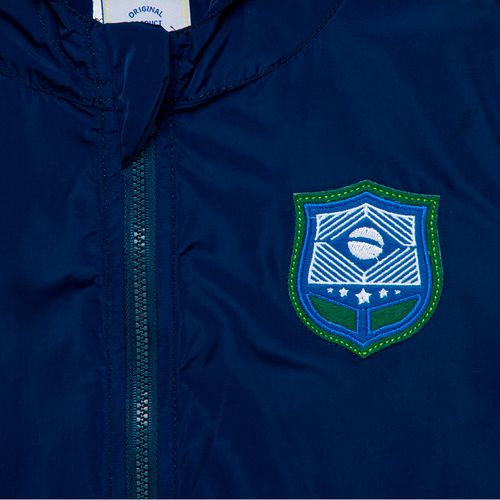 Jaqueta Corta Vento de Bebê Unissex Bicolor Brasil - AZUL MARINHO
