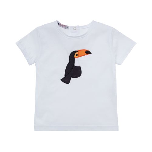 Camiseta de Bebê Masculina Manga Curta Ceramic Tucano - BRANCO