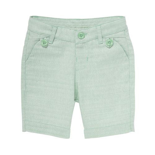 Bermuda de Bebê Masculina Algodão com Recortes - VERDE