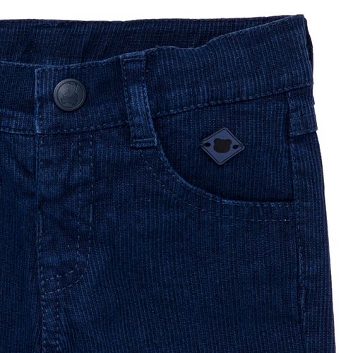 Bermuda de Bebê Masculina Jeans Italy Canelado - AZUL MARINHO