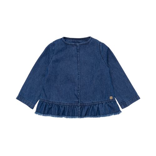 Casaco Jeans de Bebê Feminino Manga Longa - AZUL MARINHO