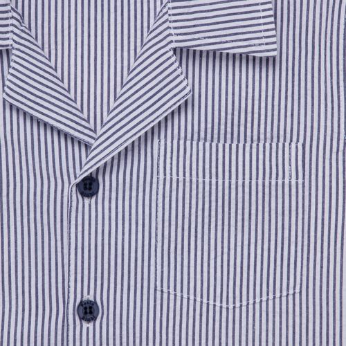 Camisa Infantil Masculina Manga Curta Listrada - AZUL MARINHO