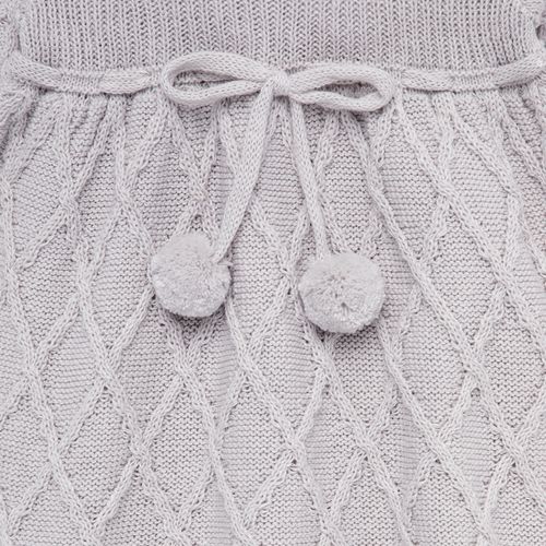 Saída de Maternidade Feminina Tricot com Faixa de Cabelo - CINZA