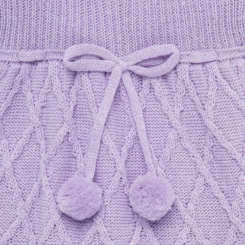 Saída de Maternidade Feminina Tricot com Faixa de Cabelo - LILAS
