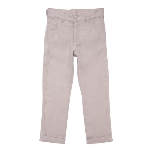 Calça Chino Infantil Masculina Linen Washed - AREIA